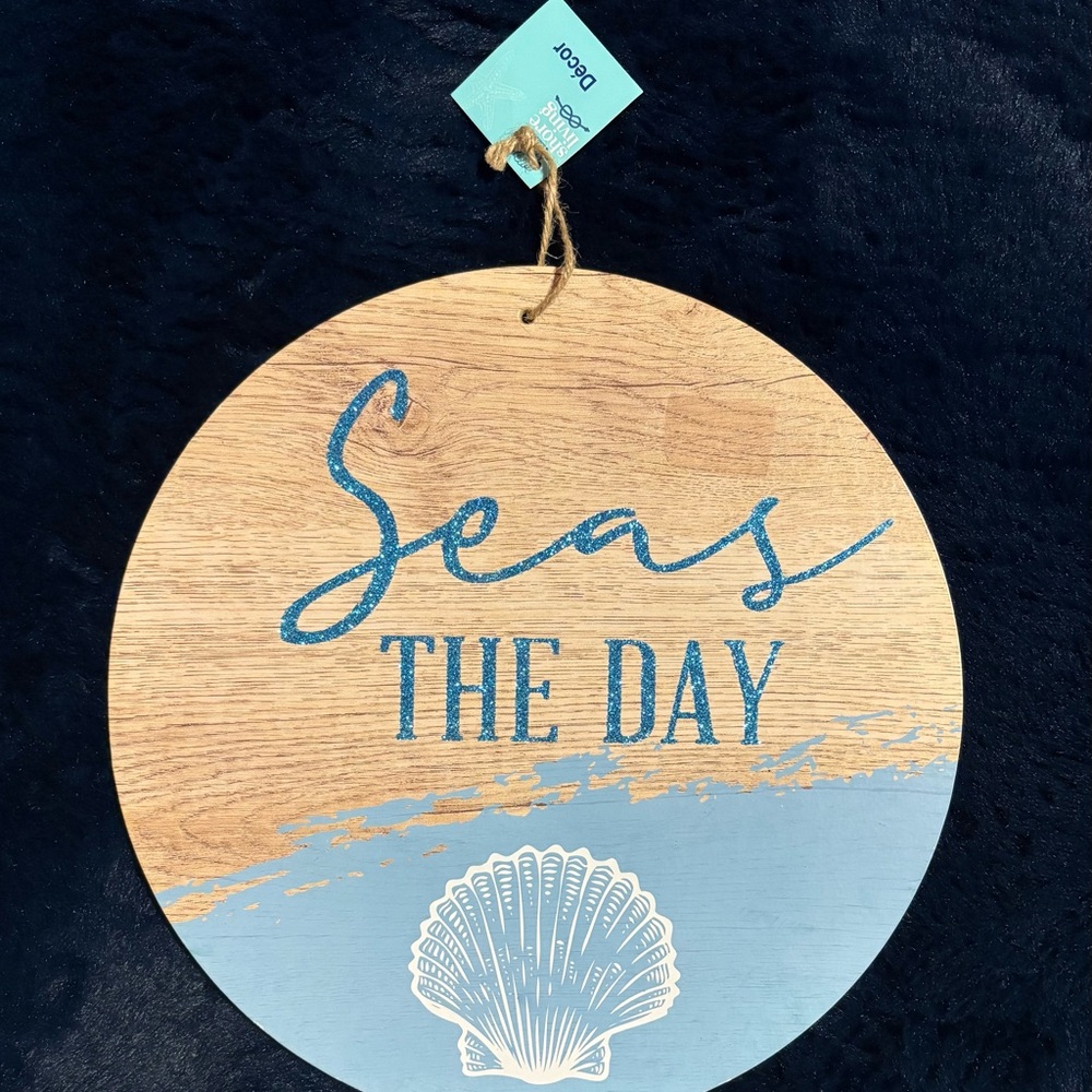 Blue and Cream 'Seas the Day' Wall Decor